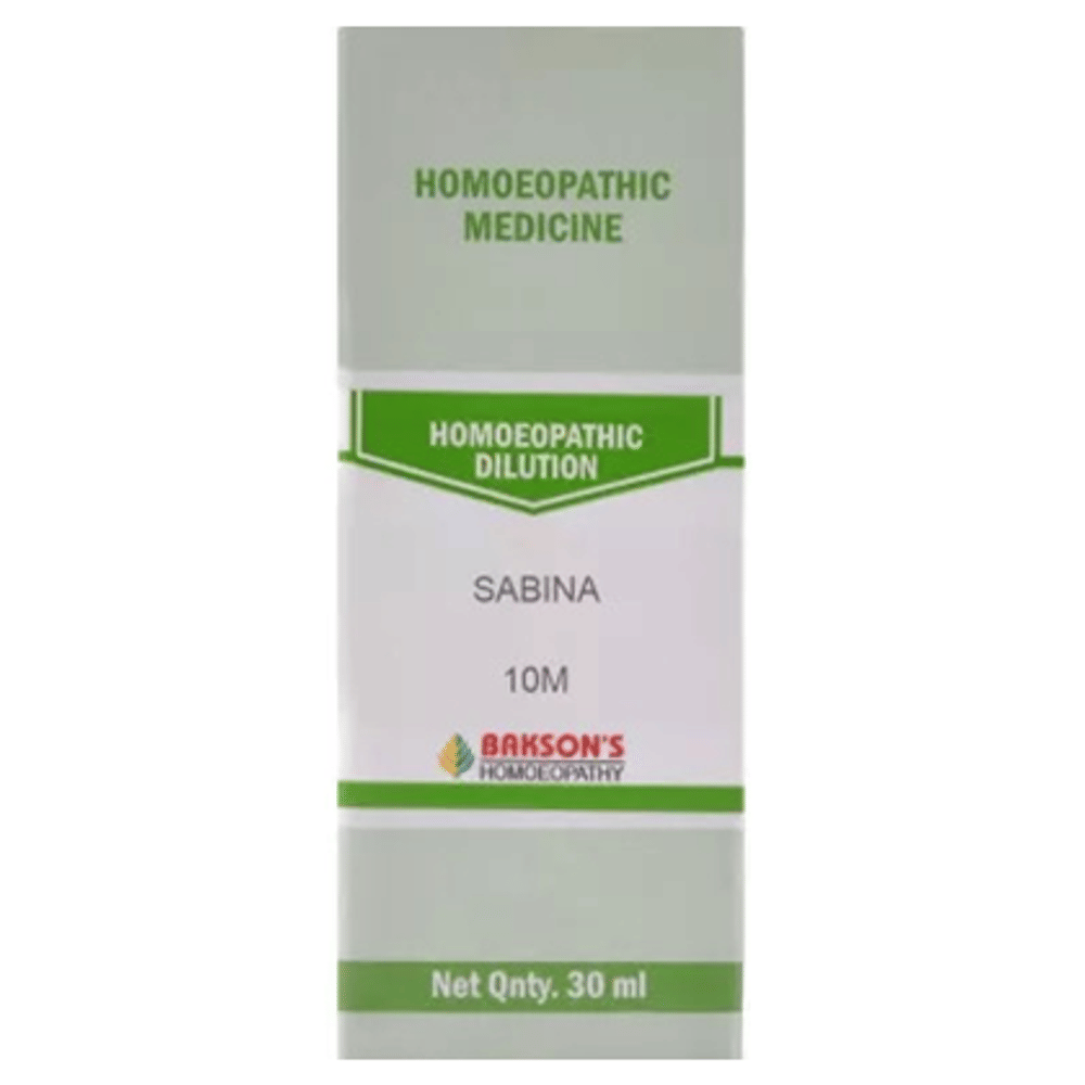 Bakson's Homeopathy Sabina Dilution 10M bottle of 30 ml Dilution
