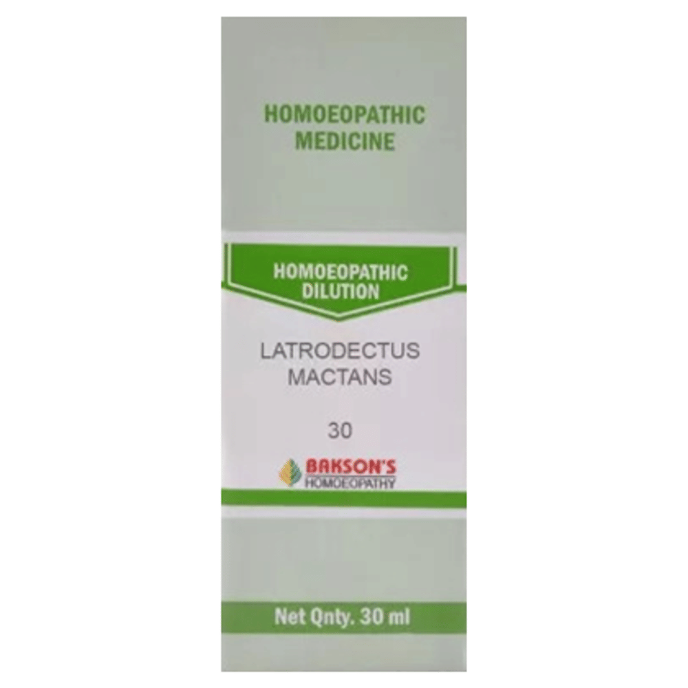 Bakson's Homeopathy Latrodectus Mactans Dilution 30 bottle of 30 ml Dilution