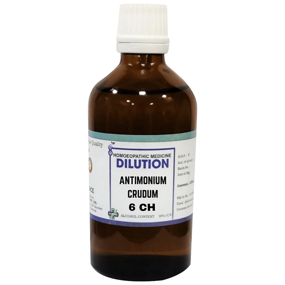 LDD Bioscience Antimonium Crudum Dilution 6 CH bottle of 100 ml Dilution