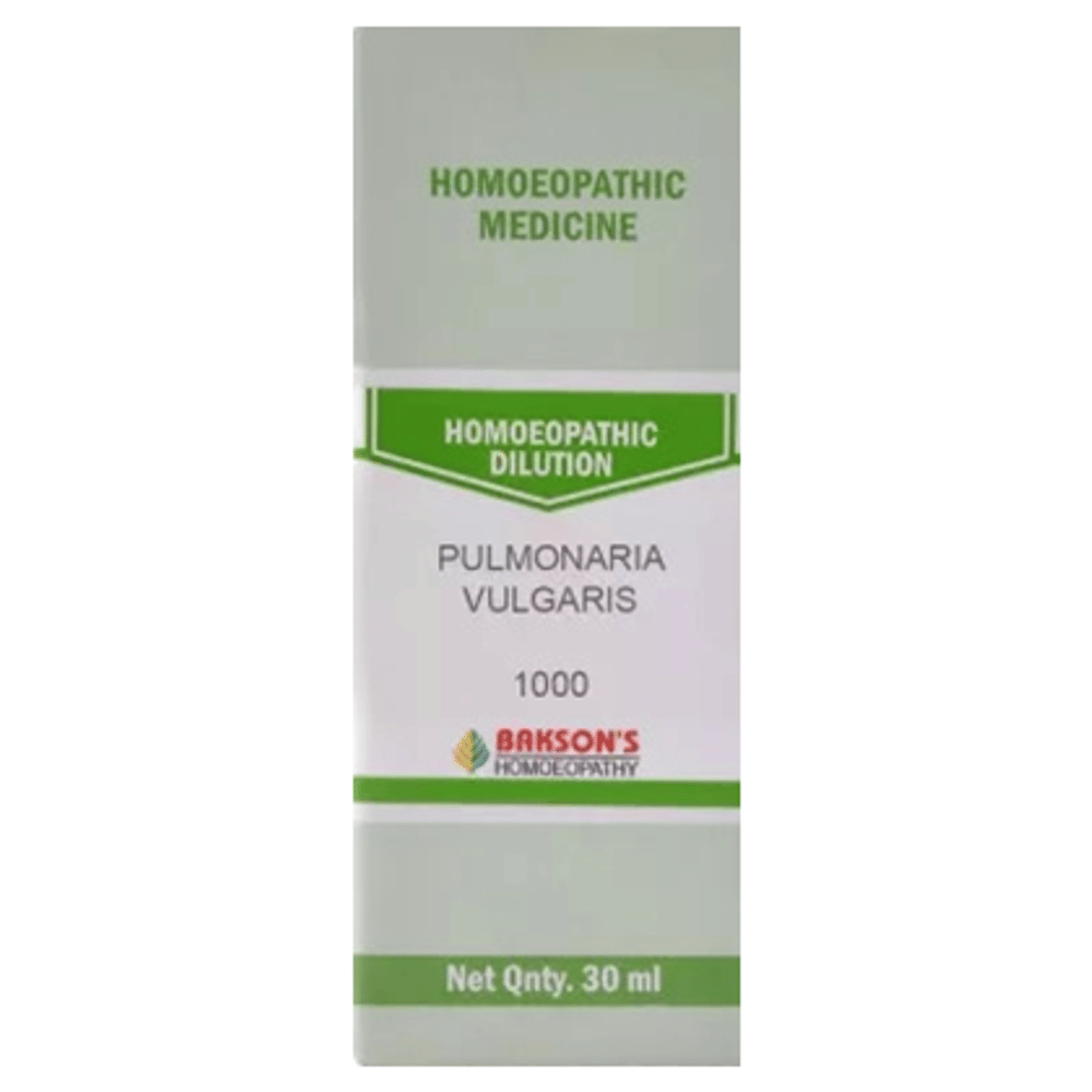Bakson's Homeopathy Pulmonaria Vulgaris Dilution 1000 CH bottle of 30 ml Dilution