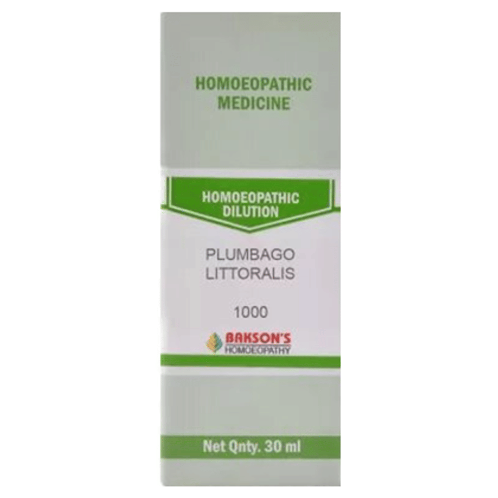 Bakson's Homeopathy Plumbago Littoralis Dilution 1000 CH bottle of 30 ml Dilution