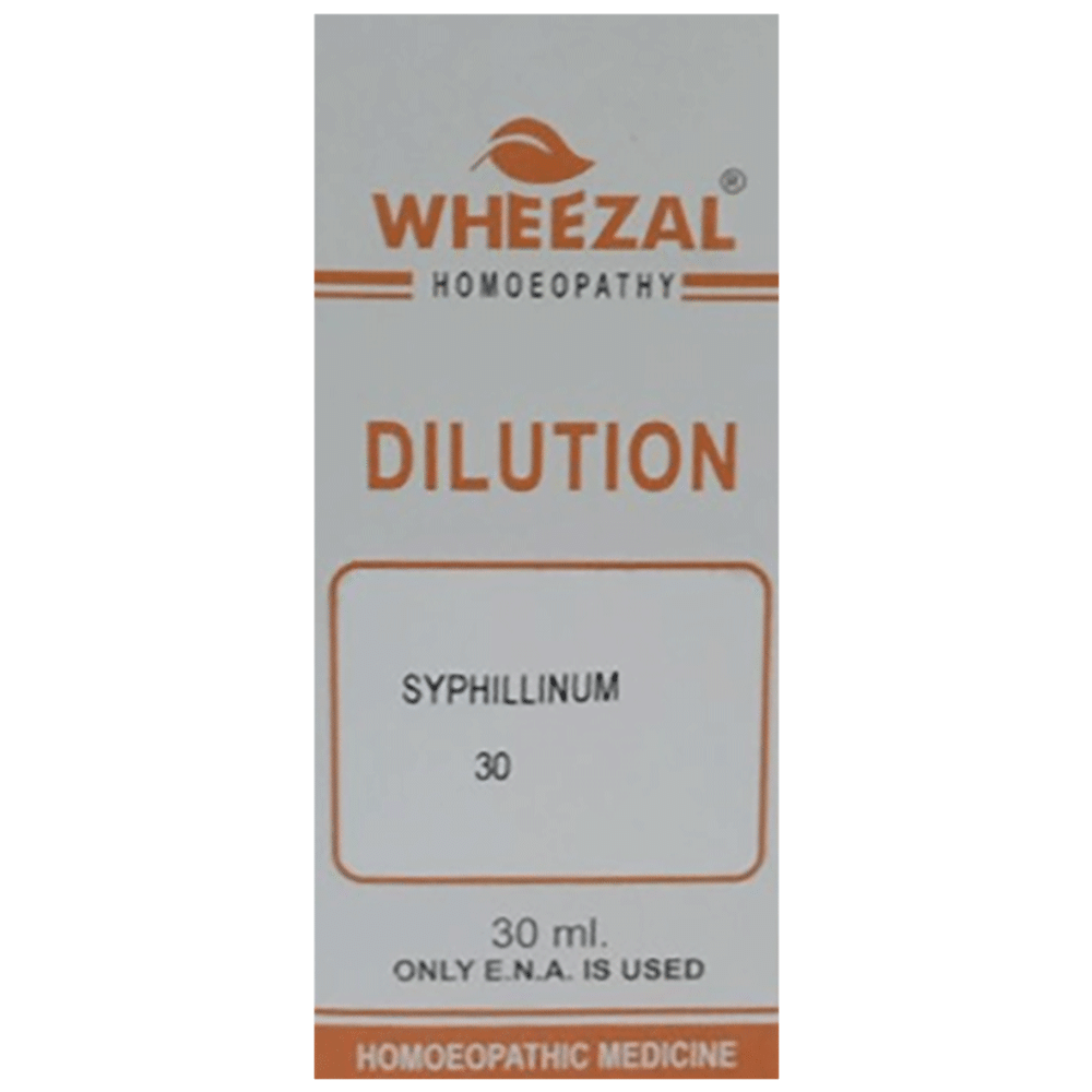 Wheezal Syphillinum Dilution 30 bottle of 30 ml Dilution