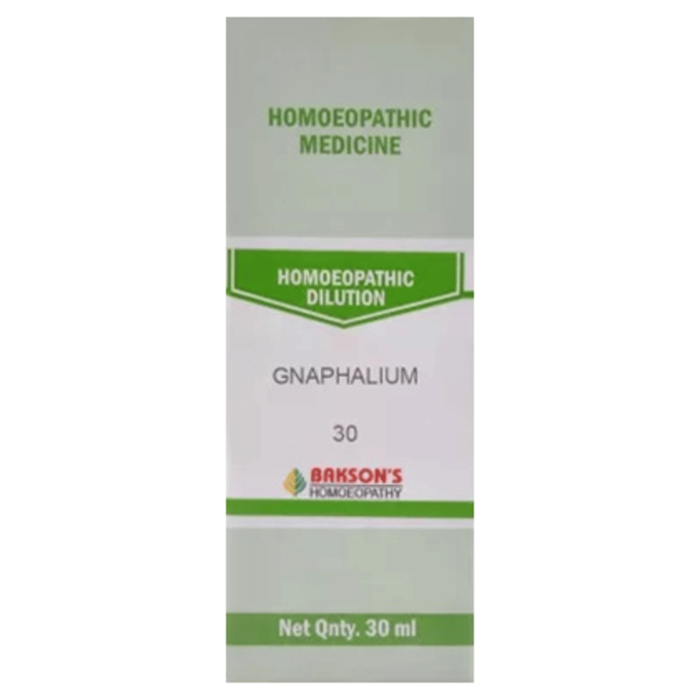 Bakson's Homeopathy Gnaphalium Dilution 30 bottle of 30 ml Dilution