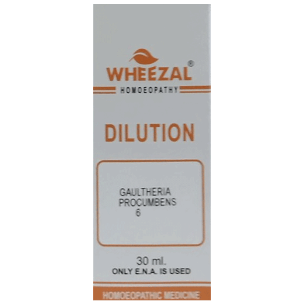 Wheezal Gaultheria Procumbens Dilution 6 bottle of 30 ml Dilution