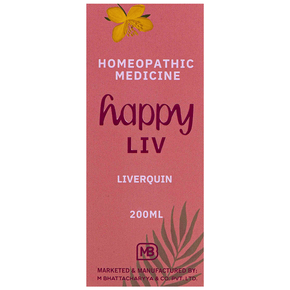 MB Happy Liv Liverquin Syrup bottle of 200 ml Syrup