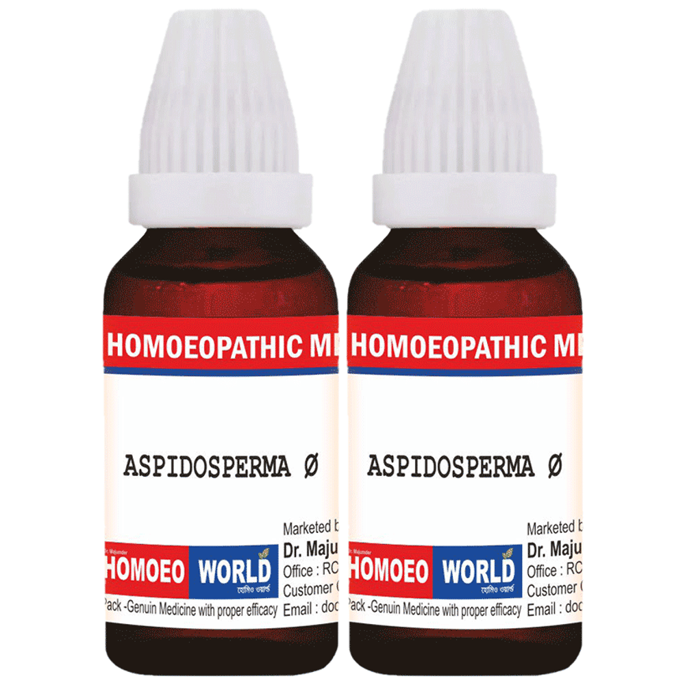 Dr. Majumder Homeo World Aspidosperma Q (30ml Each) combo pack of 2 bottles
