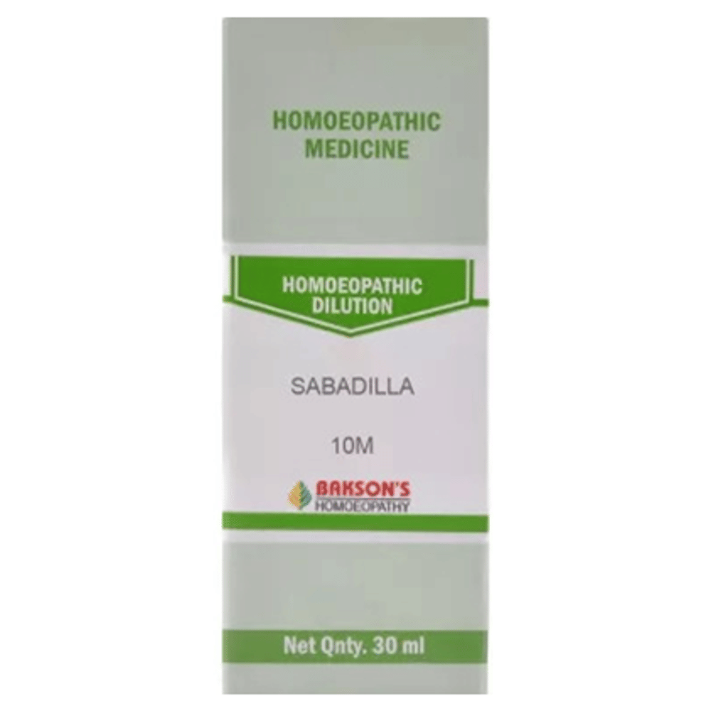 Bakson's Homeopathy Sabadilla Dilution 10M bottle of 30 ml Dilution Bakson's Homeopathy Sabadilla Dilution 10M bottle of 30 ml Dilution