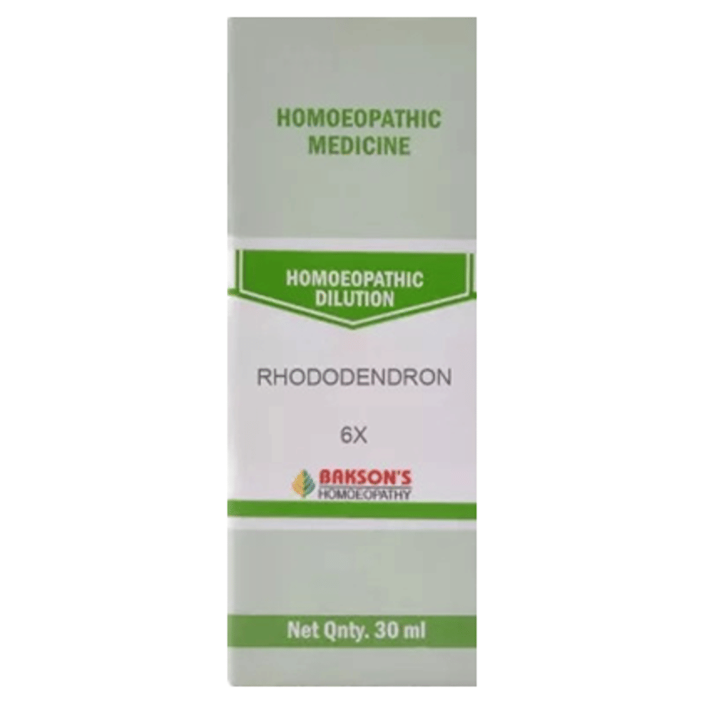 Bakson's Homeopathy Rhododendron Dilution 6X bottle of 30 ml Dilution Bakson's Homeopathy Rhododendron Dilution 6X bottle of 30 ml Dilution