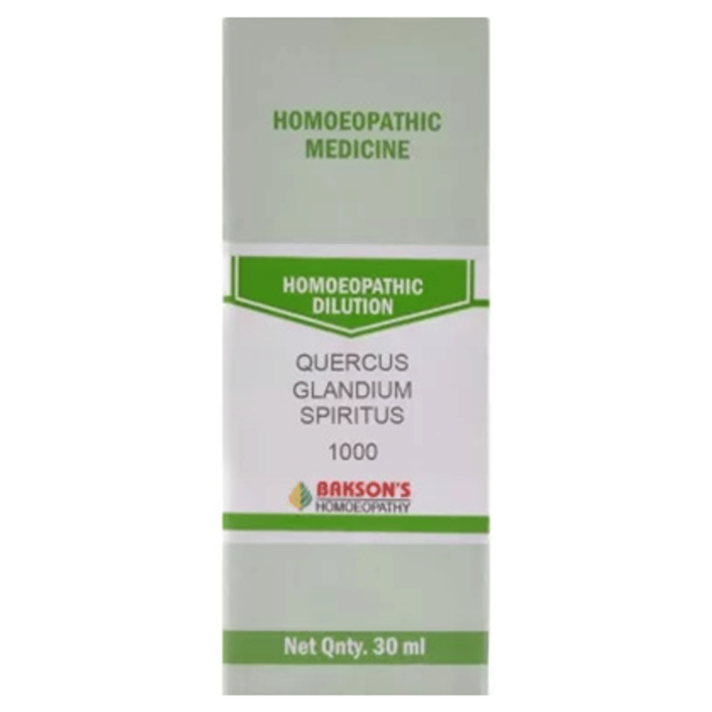 Bakson's Homeopathy Quercus Glandium Spiritus Dilution 1000 CH bottle of 30 ml Dilution