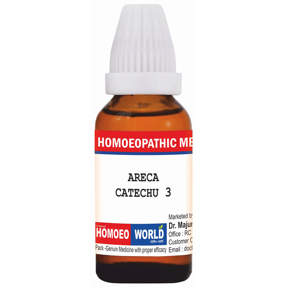 Dr. Majumder Homeo World Areca Catechu Dilution (30 ml Each) 3 CH combo pack of 2 bottles