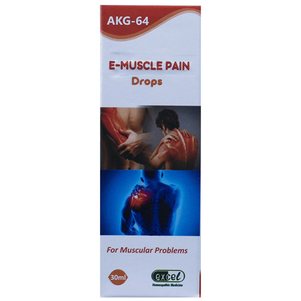 Excel AKG 64 E-Muscle Pain Drop bottle of 30 ml Oral Drops