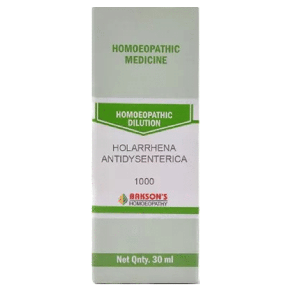 Bakson's Homeopathy Holarrhena Antidysenterica Dilution 1000 CH bottle of 30 ml Dilution