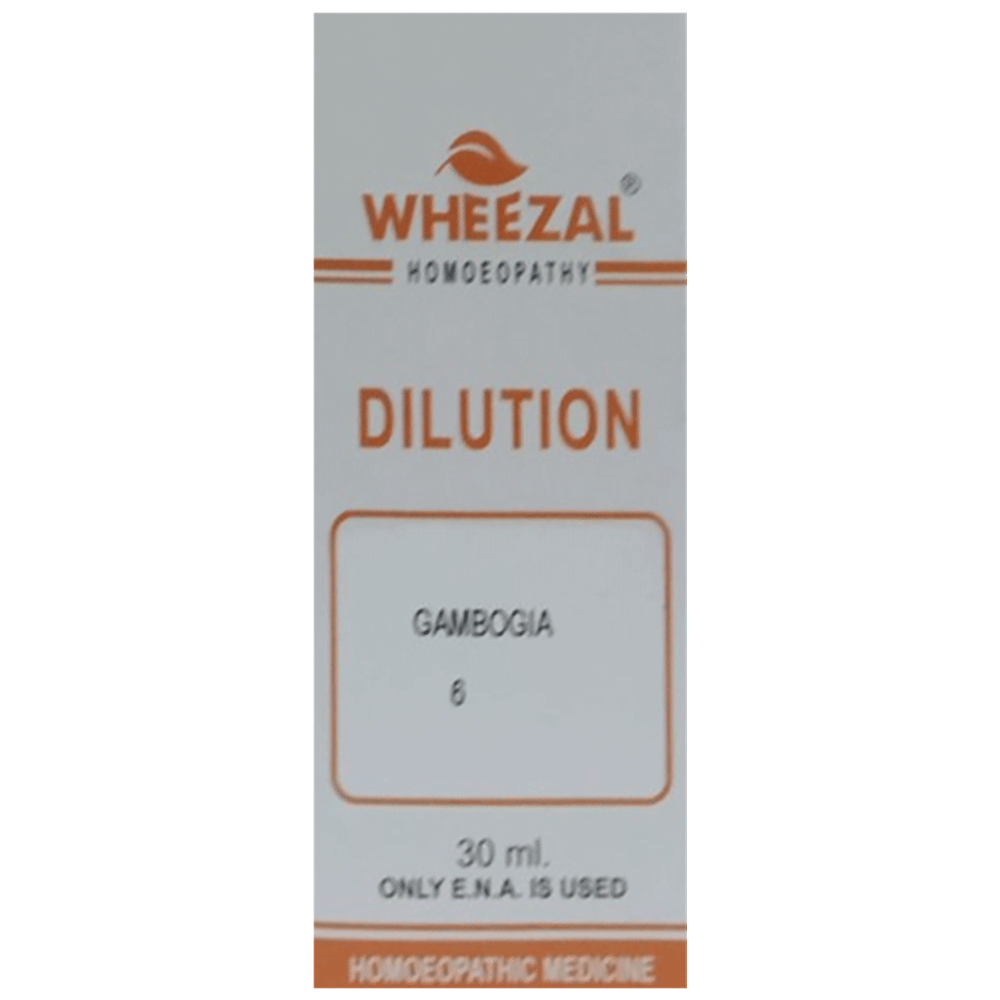 Wheezal Gambogia Dilution 6 bottle of 30 ml Dilution