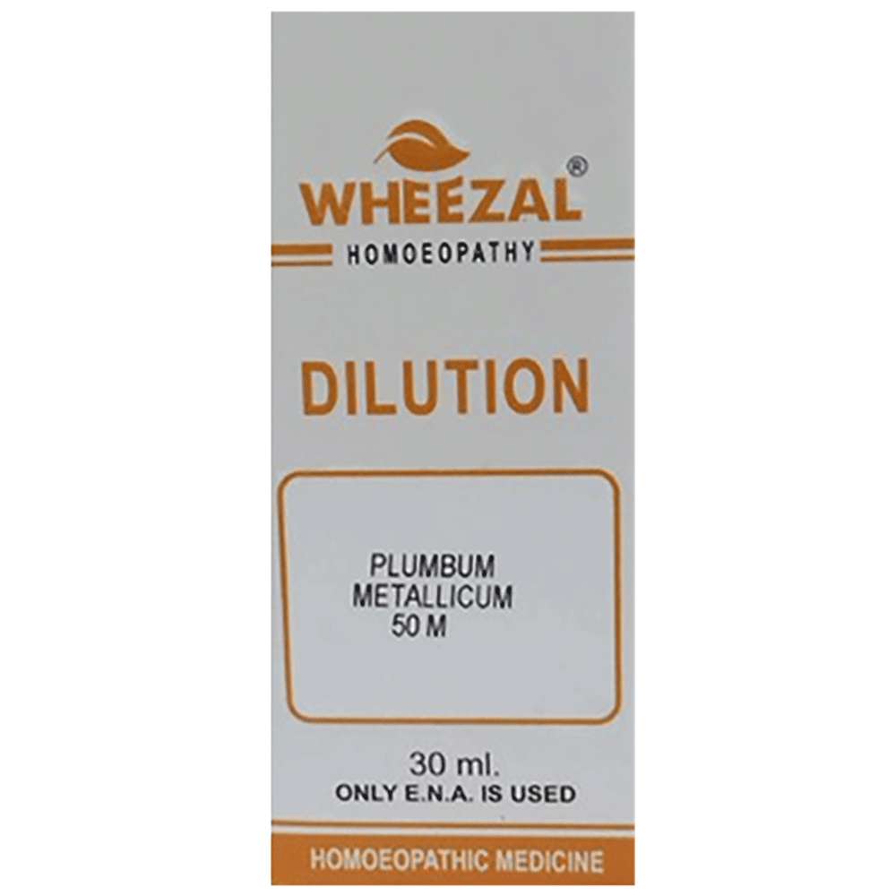 Wheezal Plumbum Metallicum Dilution 50M bottle of 30 ml Dilution