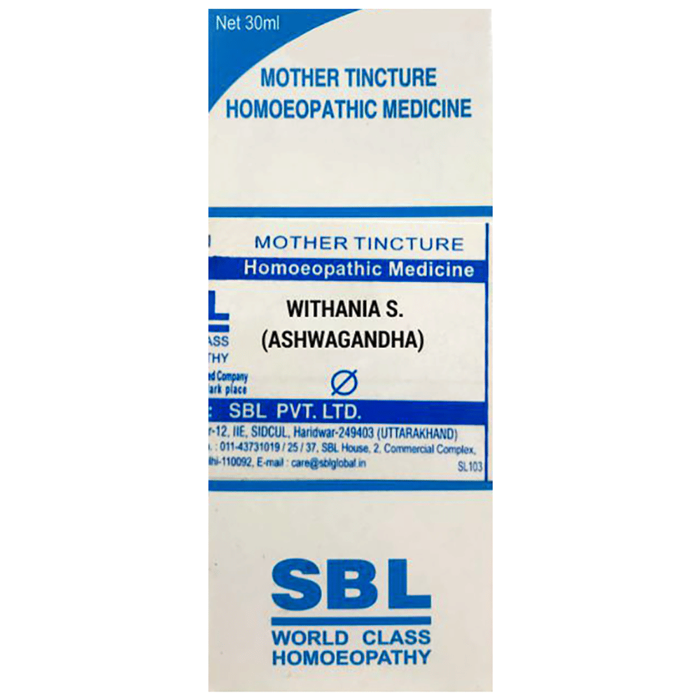 SBL Withania Somnifera Mother Tincture Q bottle of 30 ml Mother Tincture