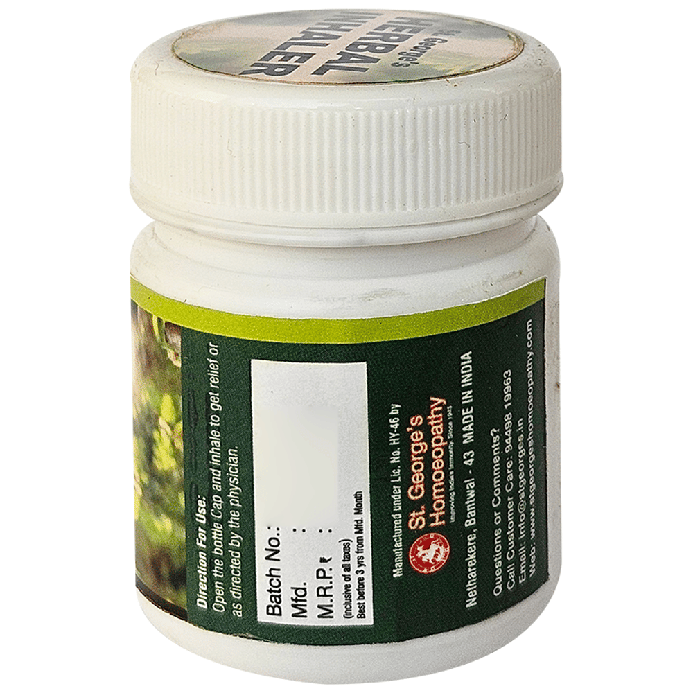 St. George’s Herbal Inhaler jar of 20 gm Inhaler St. George’s Herbal Inhaler jar of 20 gm Inhaler