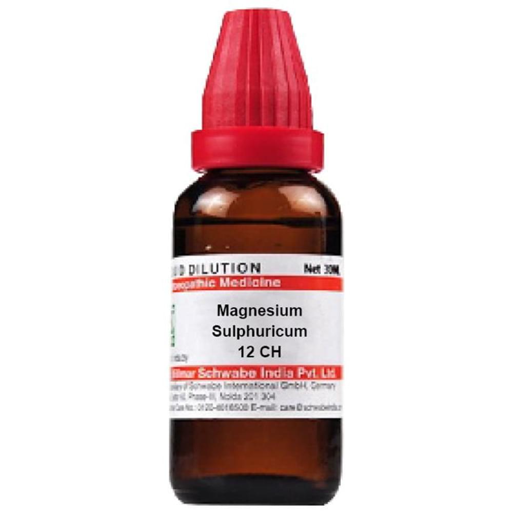 Dr Willmar Schwabe India Magnesium Sulphuricum Dilution 12 CH bottle of 30 ml Dilution Dr Willmar Schwabe India Magnesium Sulphuricum Dilution 12 CH bottle of 30 ml Dilution