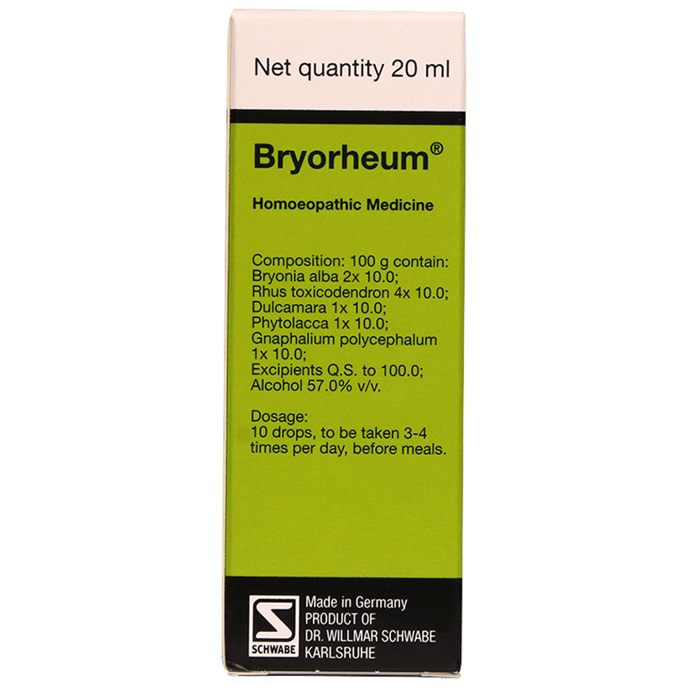 Dr Willmar Schwabe Germany Bryorheum Drop bottle of 20 ml Drop Dr Willmar Schwabe Germany Bryorheum Drop bottle of 20 ml Drop