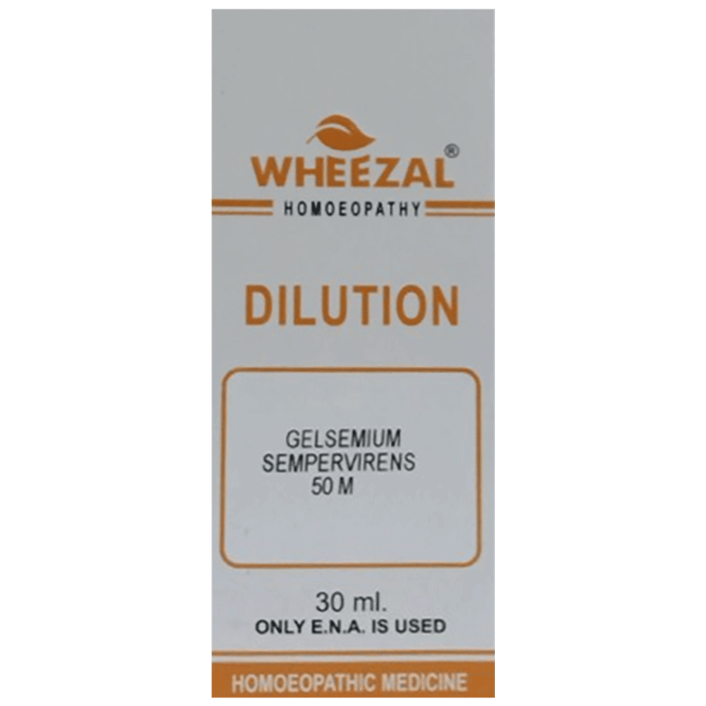 Wheezal Gelsimium Sempervirens Dilution 50M bottle of 30 ml Dilution