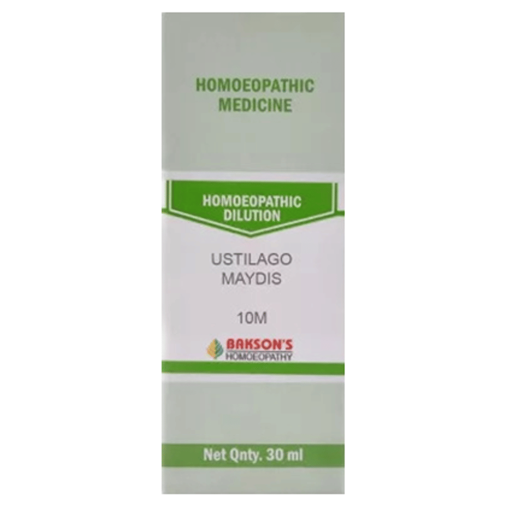 Bakson's Homeopathy Ustilago Maydis Dilution 10M bottle of 30 ml Dilution