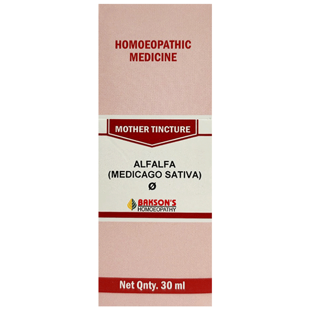 Bakson's Homeopathy Alfalfa Mother Tincture Q bottle of 30 ml Mother Tincture