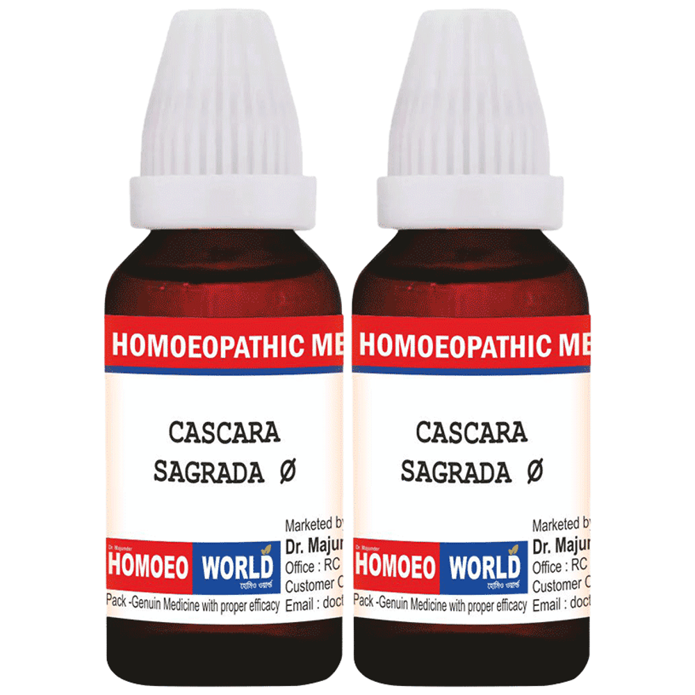 Dr. Majumder Homeo World Cascara Sagrada Mother Tincture (30ml Each) Q combo pack of 2 bottles