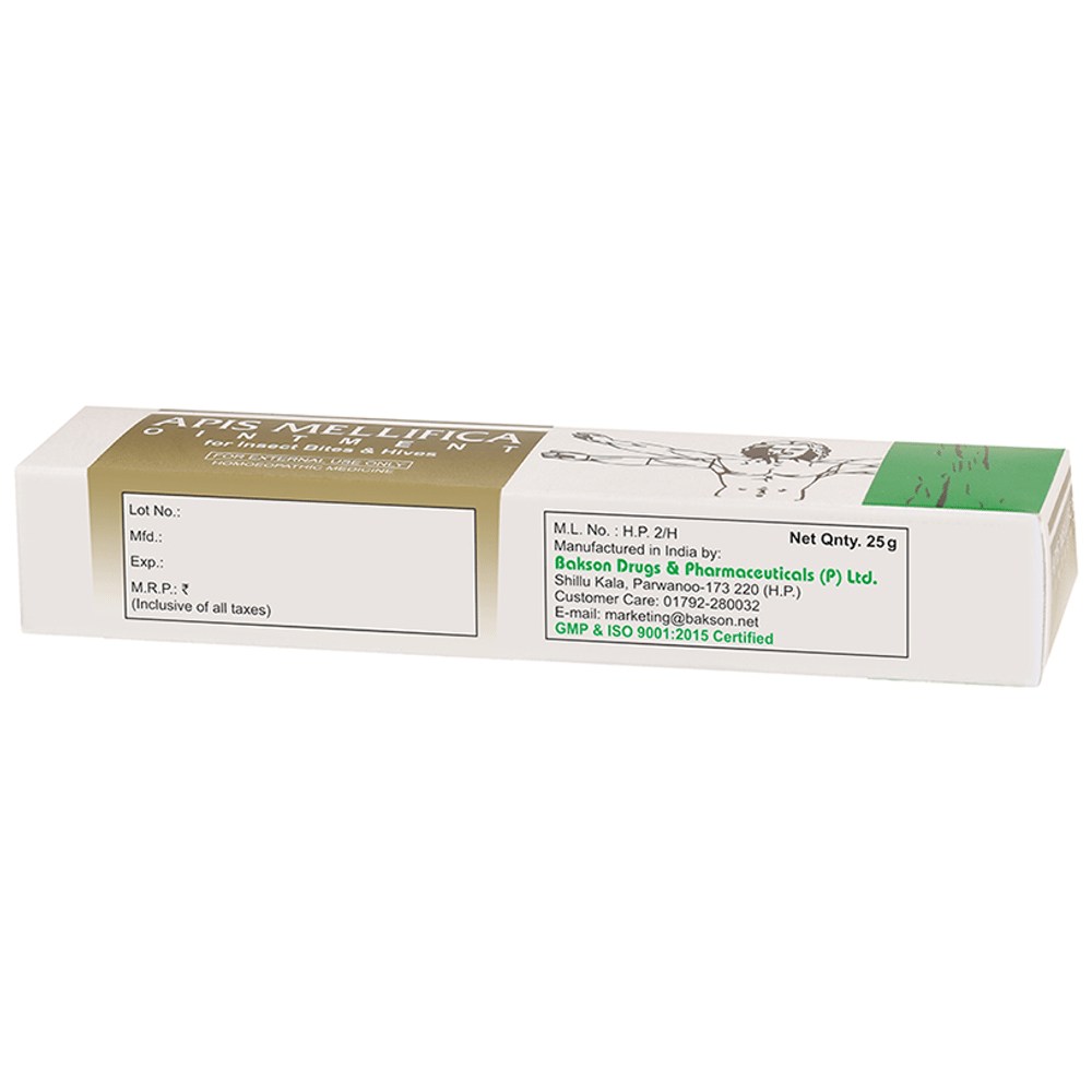 Bakson's Homeopathy Apis Mellifica Ointment tube of 25 gm Ointment Bakson's Homeopathy Apis Mellifica Ointment tube of 25 gm Ointment