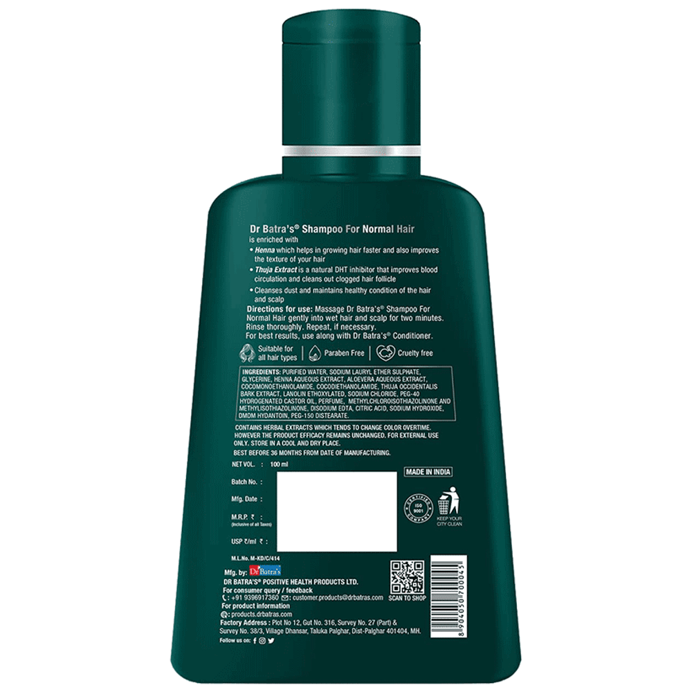 Dr Batra's Normal Shampoo bottle of 100 ml Shampoo Dr Batra's Normal Shampoo bottle of 100 ml Shampoo