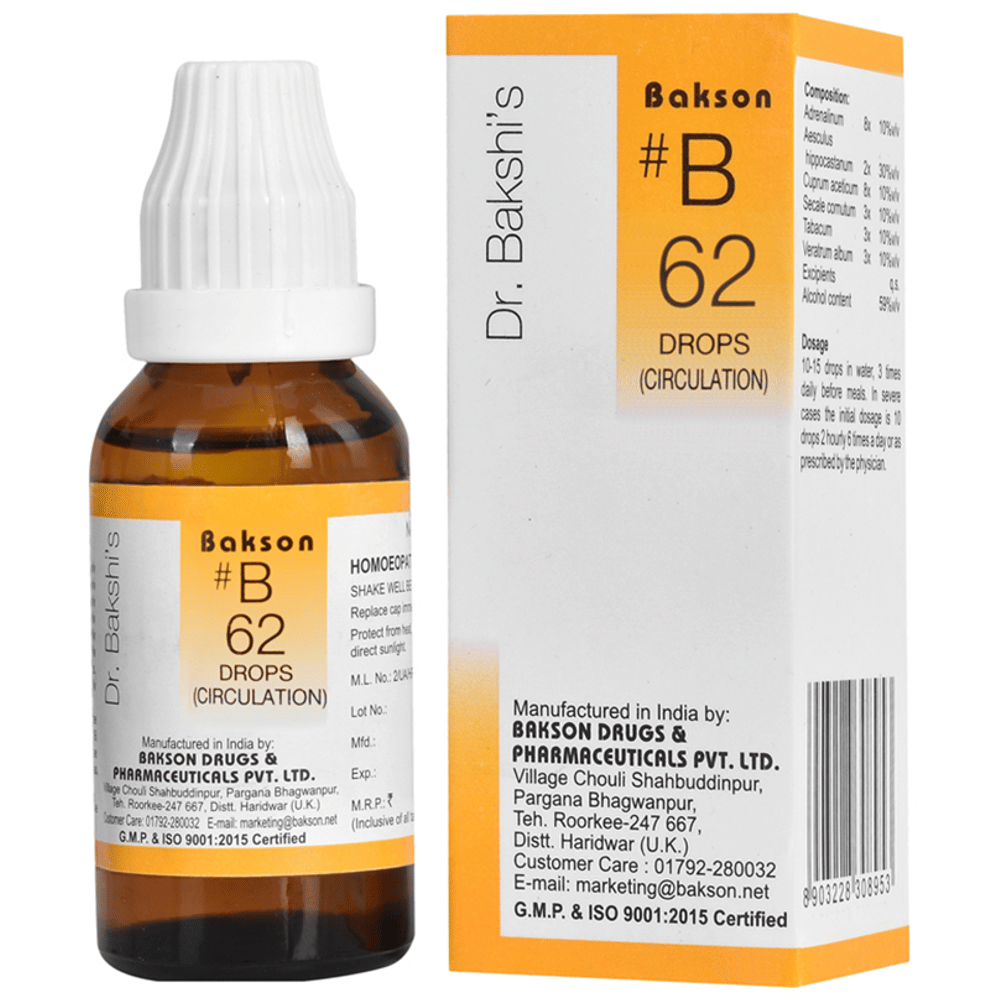 Bakson B62 Circulation Drop bottle of 30 ml Drop