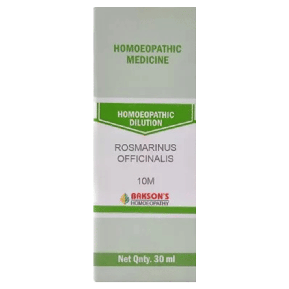 Bakson's Homeopathy Rosmarinus Officinalis Dilution 10M bottle of 30 ml Dilution