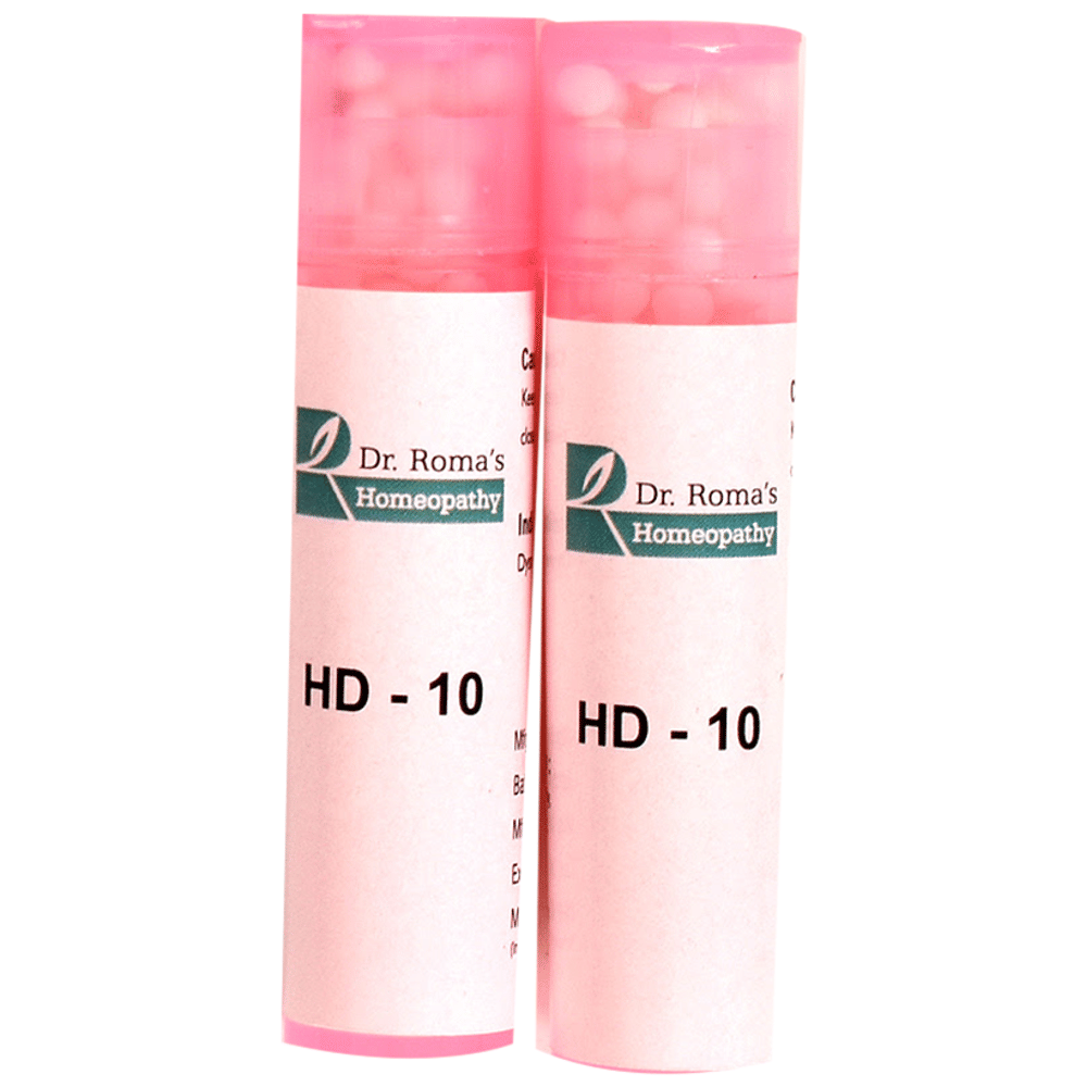 Dr. Romas Homeopathy HD 10 for Dysmenorrhoea, 2 Bottles of 2 Dram packet of 2 bottles