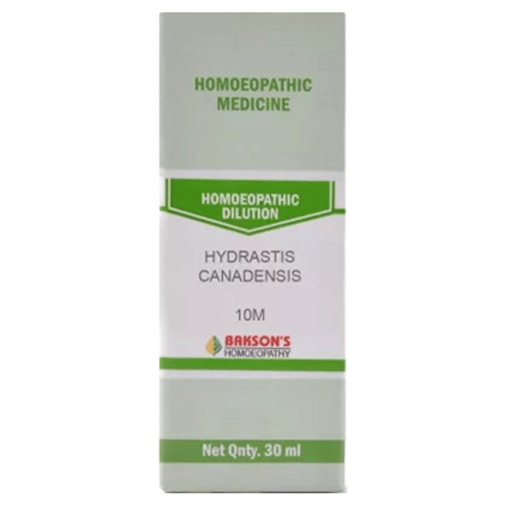 Bakson's Homeopathy Hydrastis Canadensis Dilution 10M bottle of 30 ml Dilution