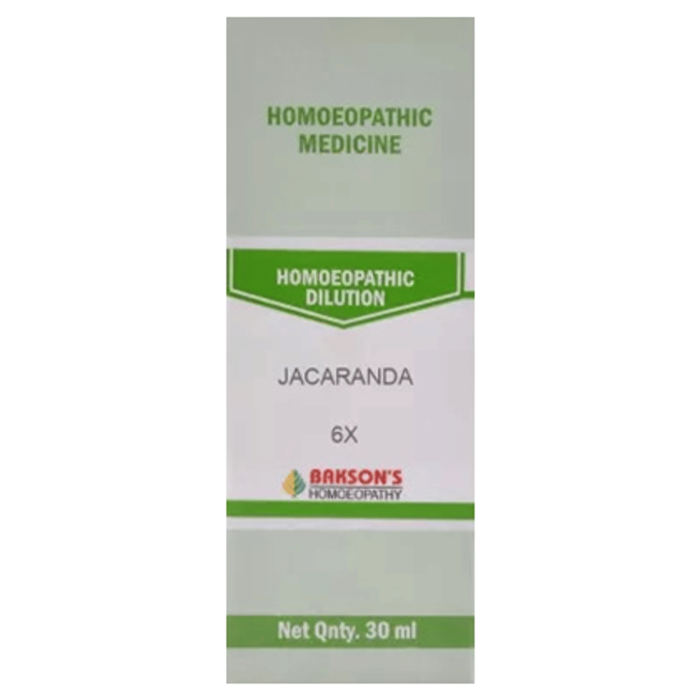 Bakson's Homeopathy Jacaranda Dilution 6X bottle of 30 ml Dilution