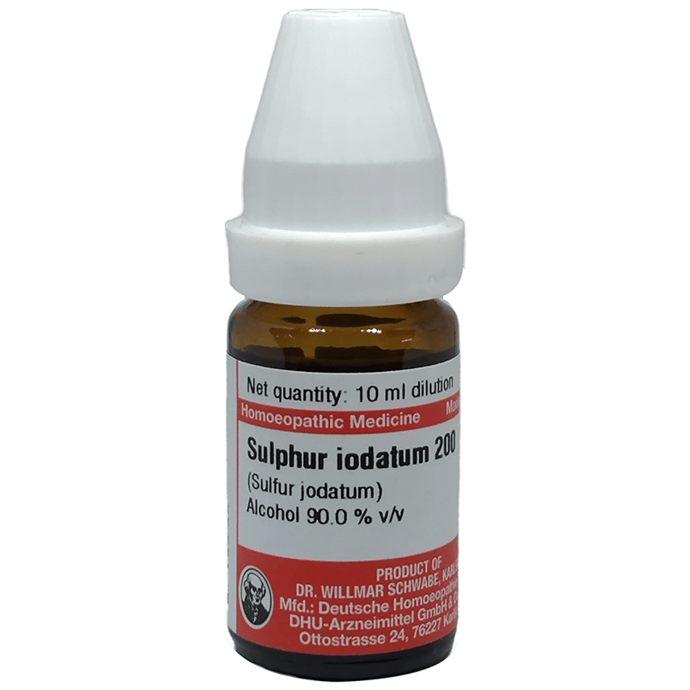 Dr Willmar Schwabe Germany Sulphar Iodatum Dilution 200 bottle of 10 ml Dilution