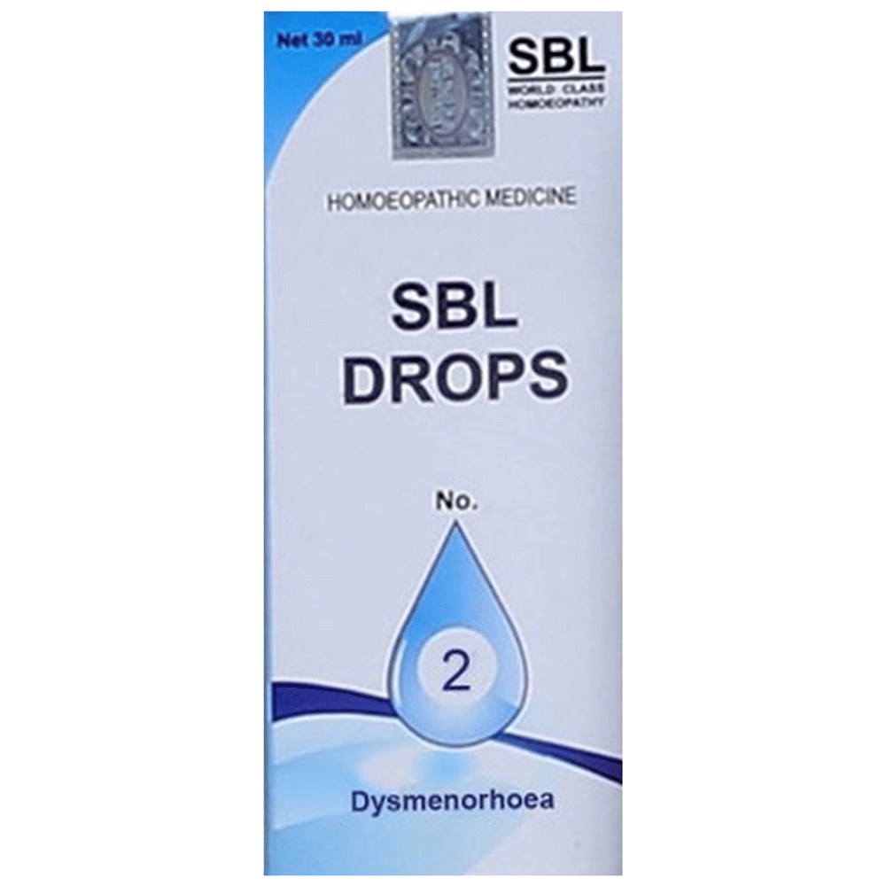 SBL Drops No. 2 (For Dysmenorrhoea) bottle of 30 ml Drop