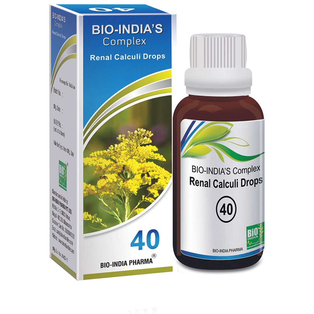 Bio India Complex 40 Renal Calculi Drop bottle of 30 ml Drop