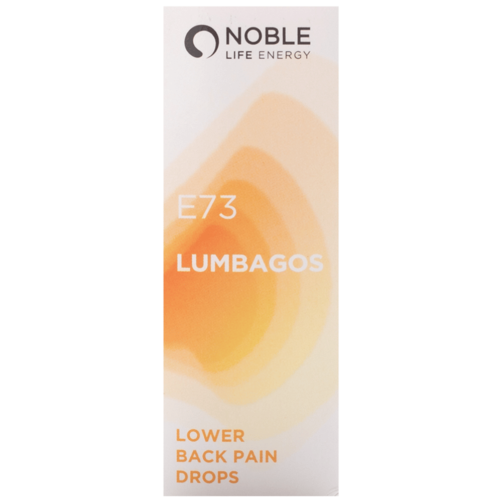 Noble Life Energy E73 Lumbagos Lower Back Pain Drop bottle of 30 ml Drop