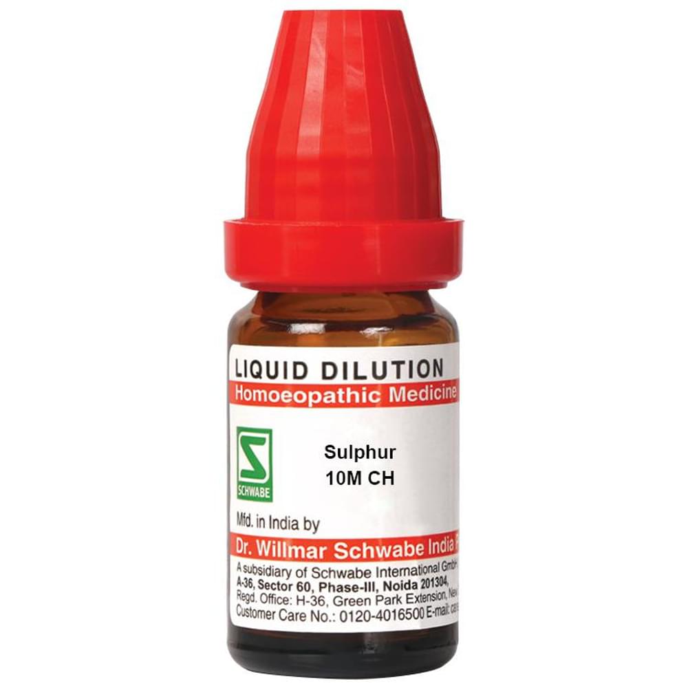 Dr Willmar Schwabe India Sulphur Dilution 10M CH bottle of 10 ml Dilution