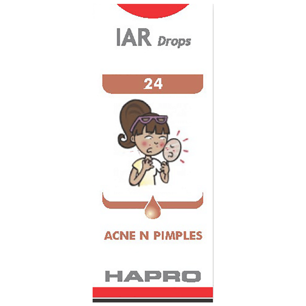 Hapro IAR Drop No. 24 (Acne N Pimples) Drop bottle of 30 ml Drop Hapro IAR Drop No. 24 (Acne N Pimples) Drop bottle of 30 ml Drop