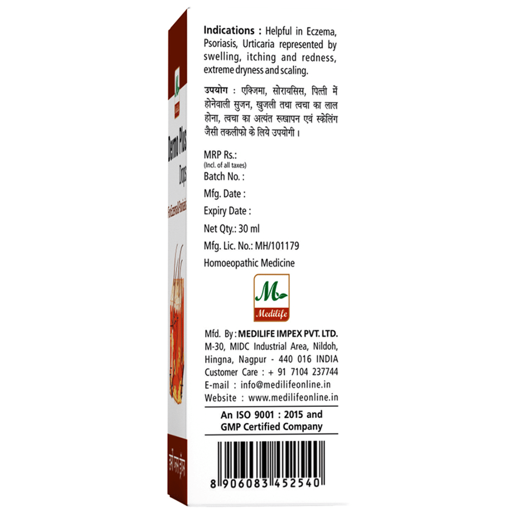 Medilife Dermo Plus Drop (30ml Each) box of 1 Bottle