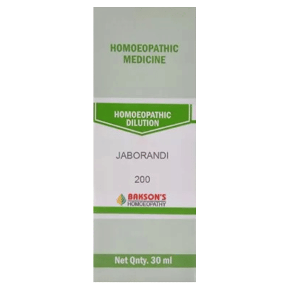 Bakson's Homeopathy Jaborandi Dilution 200 bottle of 30 ml Dilution