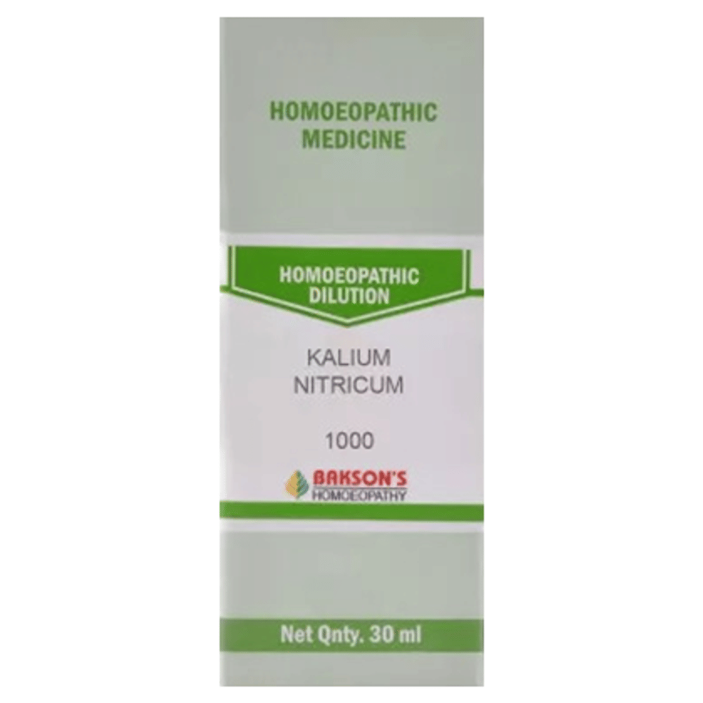 Bakson's Homeopathy Kalium Nitricum Dilution 1000 CH bottle of 30 ml Dilution