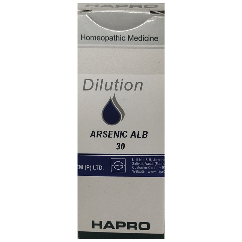Hapro Arsenic Alb Dilution 30 CH bottle of 30 ml Dilution