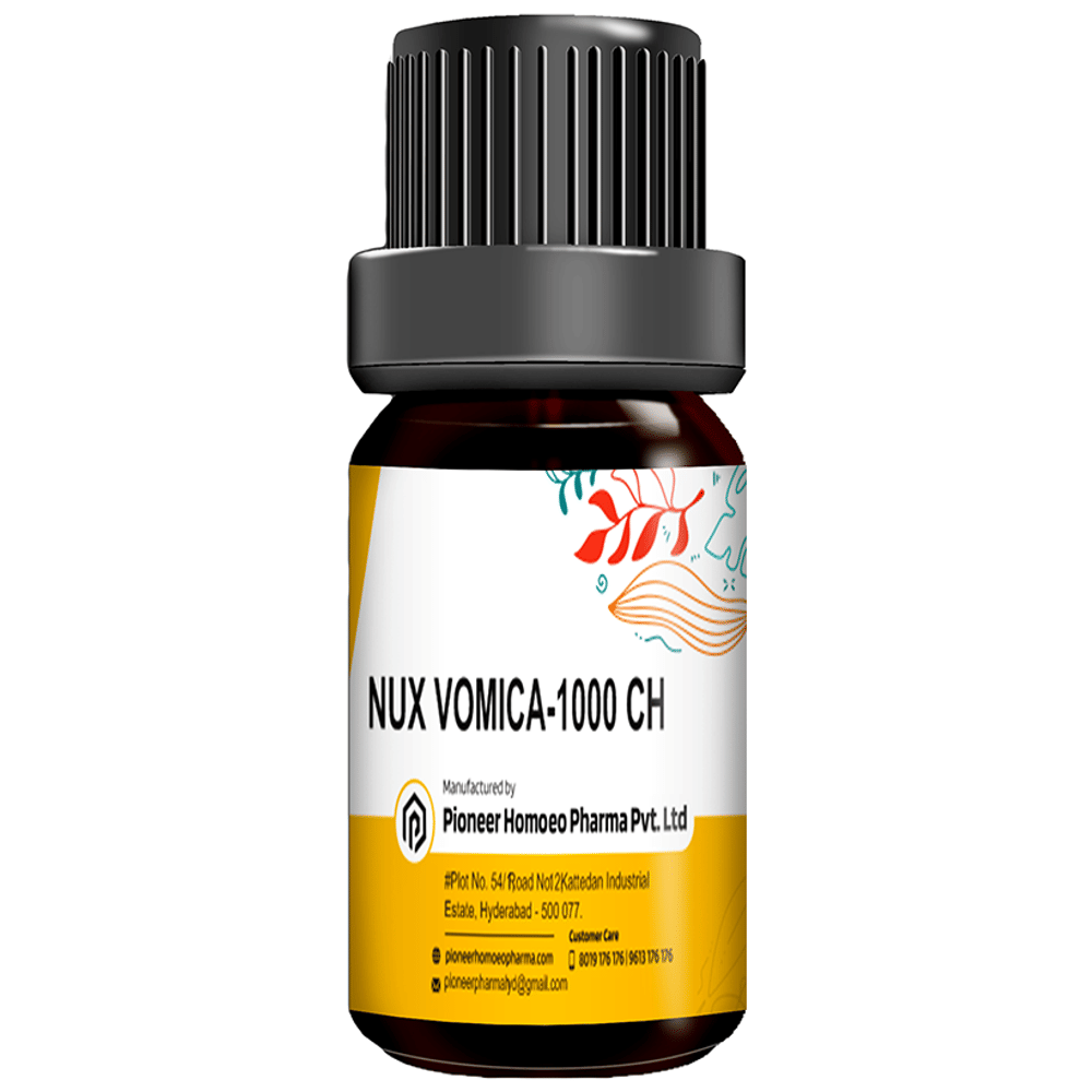 Pioneer Pharma Nux Vomica Globules Pellets Multidose Pills 1000 CH bottle of 150 tablets