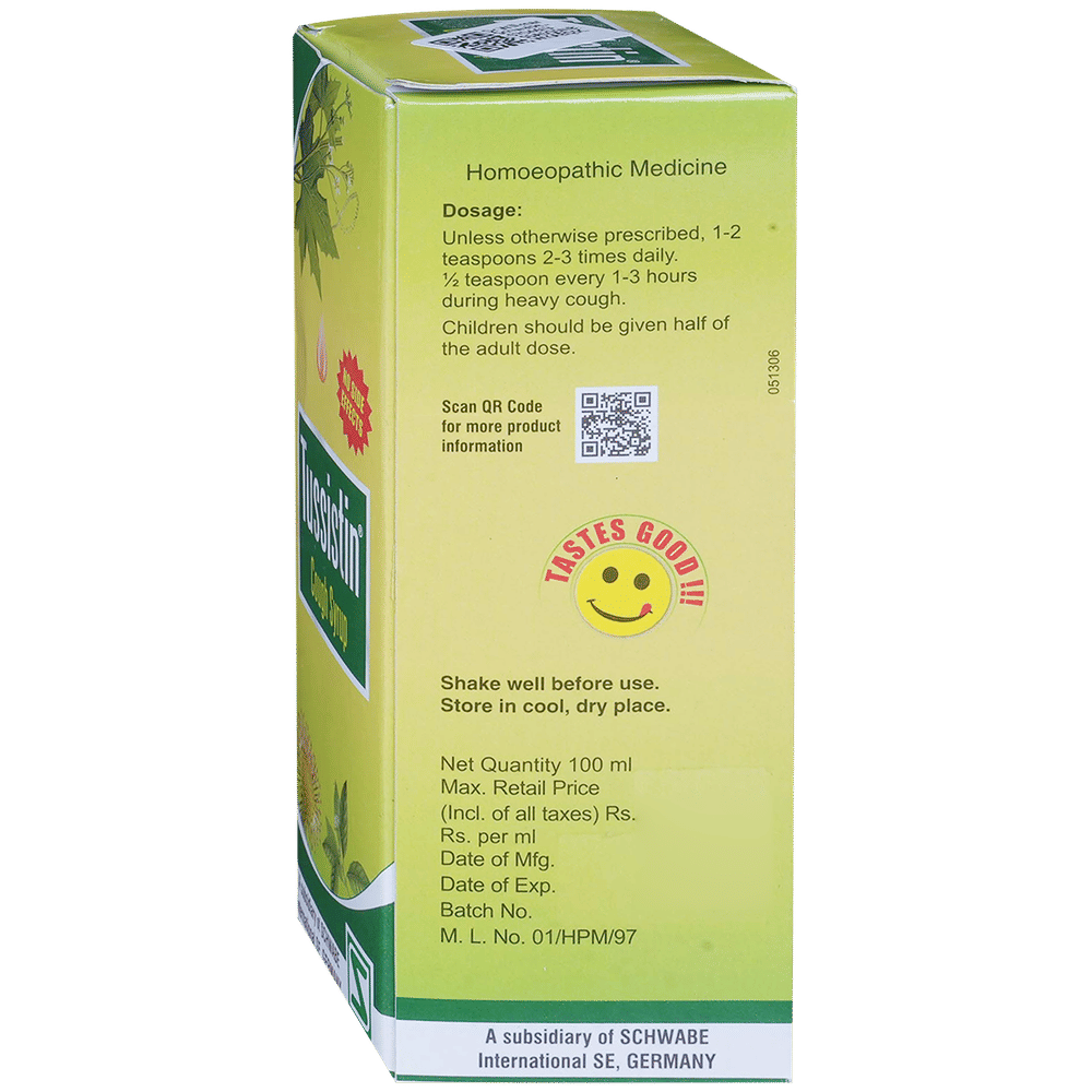 Dr Willmar Schwabe India Tussistin Syrup bottle of 100 ml Syrup Dr Willmar Schwabe India Tussistin Syrup bottle of 100 ml Syrup