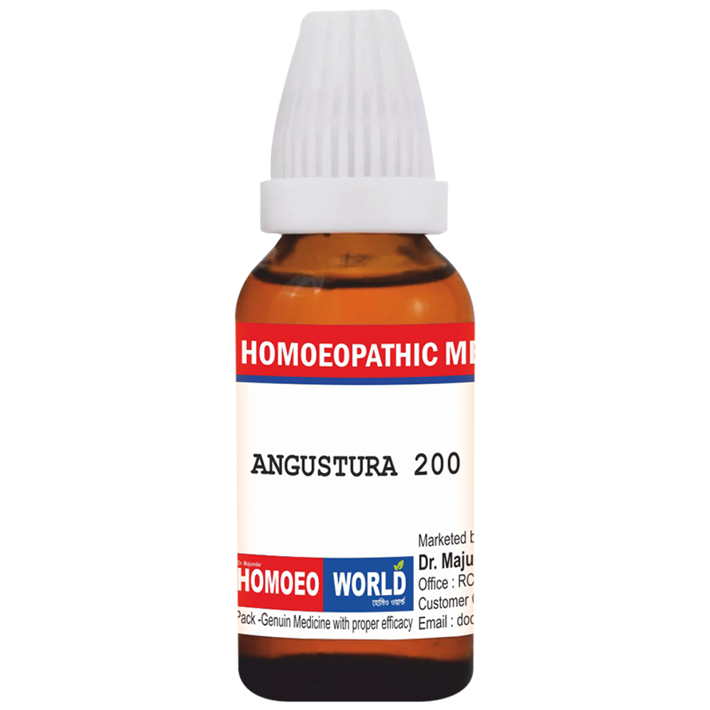 Dr. Majumder Homeo World Angustura Dilution (30 ml Each) 200 CH combo pack of 6 bottles