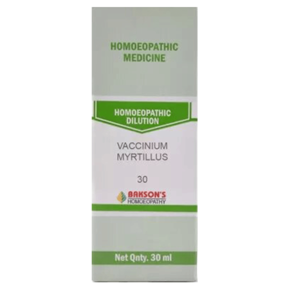 Bakson's Homeopathy Vaccinium Myrtillus Dilution 30 bottle of 30 ml Dilution