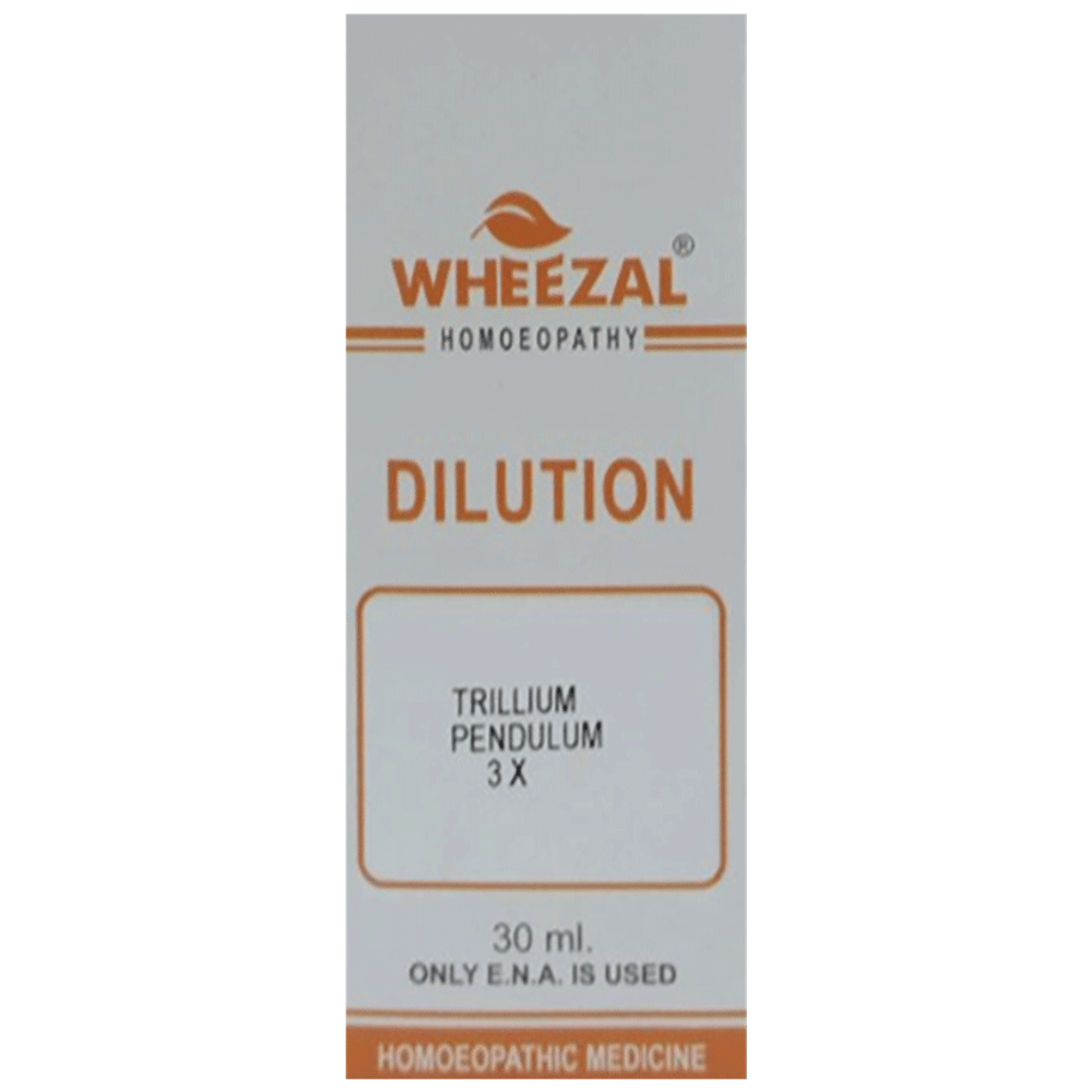 Wheezal Trillium P. Dilution 3X bottle of 30 ml Dilution
