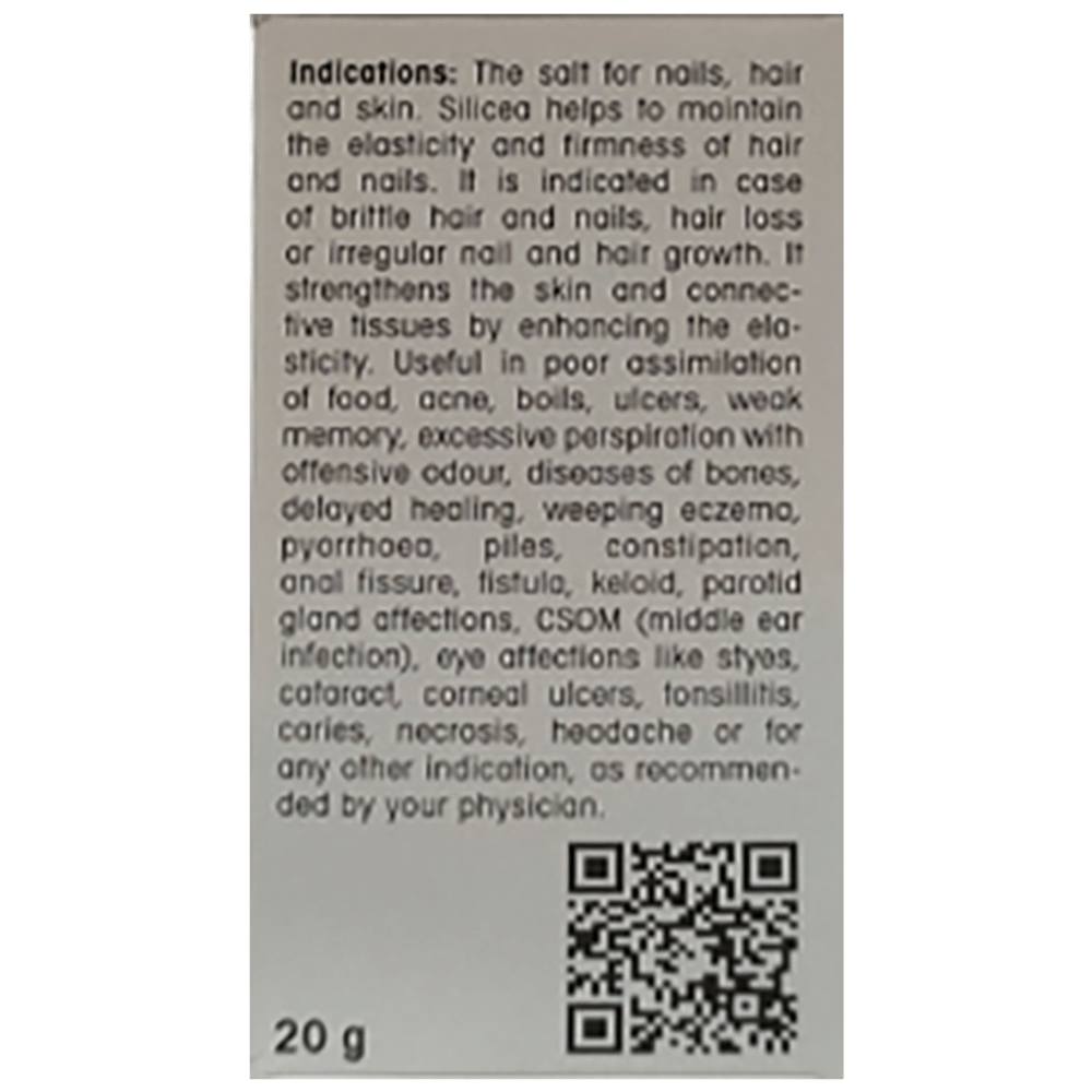 Dr Reckeweg &Co.gmbH Silicea (20gm Each) Biochemic Tablet 30X bottle of 1 Biochemic Tablet