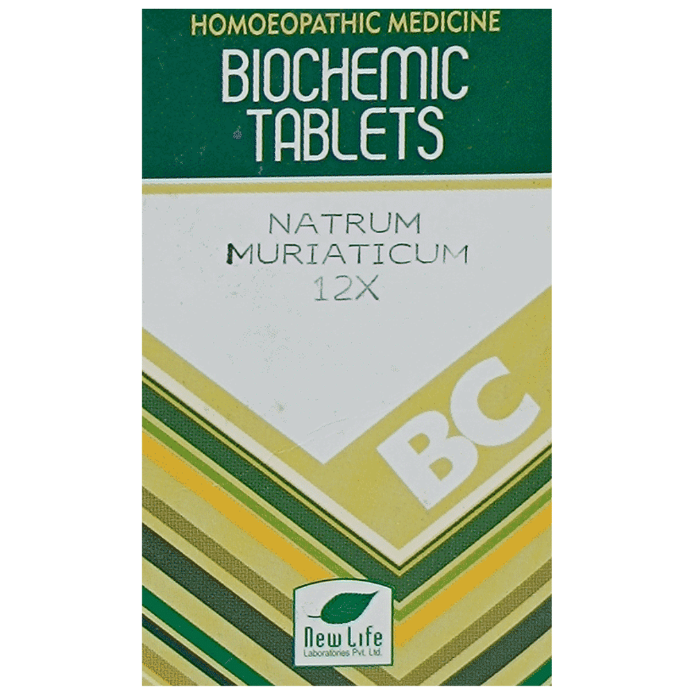 New Life Natrum Muriaticum Biochemic Tablet 12X bottle of 25 gm Biochemic Tablet